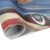 Papier Cadeau Affiche vintage Route 66. (Coin rond)