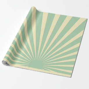 Papier Cadeau affiches vintages de sunburst bleu