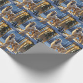 Papier Cadeau Afghan Hound With Christmas Lights Holiday (Coin)