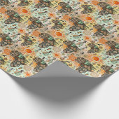 Papier Cadeau Africa Map Decorative Tribal Elements Pattern (Coin)