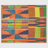 Papier Cadeau Africain coloré Kente (Plat)