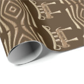 Papier Cadeau Africain géométrique ethnique (Coin rond)