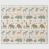 Papier Cadeau African Animal Parade Tribal Style ID1262 (Plat)