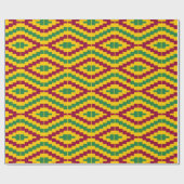 Papier Cadeau African Kente, Happy Kwanzaa (Plat)