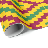 Papier Cadeau African Kente, Happy Kwanzaa (Coin rond)