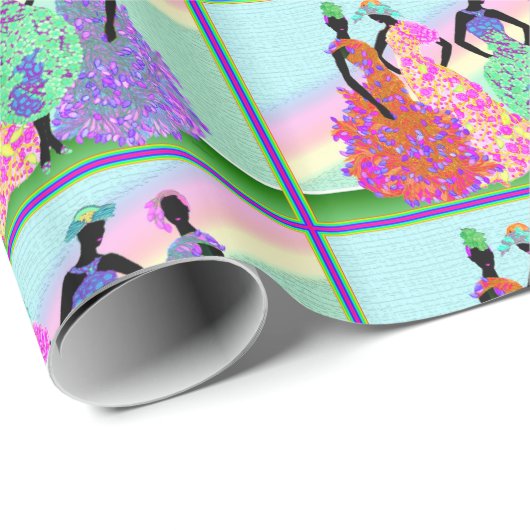 Papier Cadeau African Rainbow Parade (Coin rond)