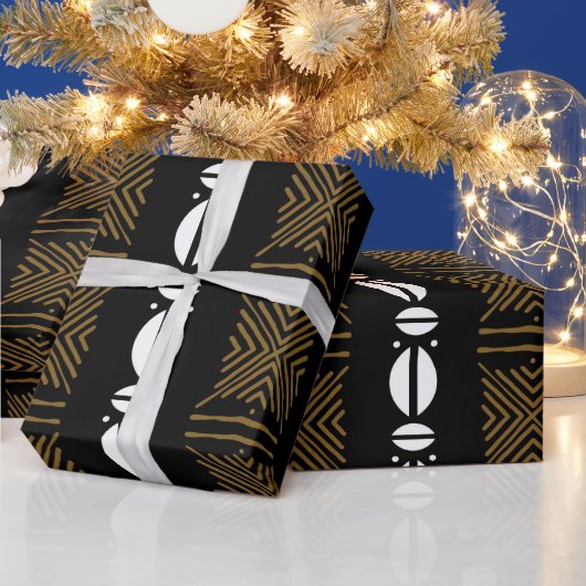 Papier Cadeau African Tribal Animal Print Wrapping Paper (Vacances)