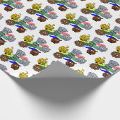 Papier Cadeau Afrique du Sud Big Five Safari animal dessin (Coin)