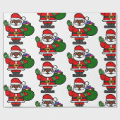 Papier Cadeau afrique noir santa claus xmas (Plat)