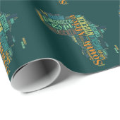 Papier Cadeau Afrique Word Art (Coin rond)