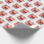 Papier Cadeau Afro-Américain M. et Mme Santa Claus Noël (Coin)