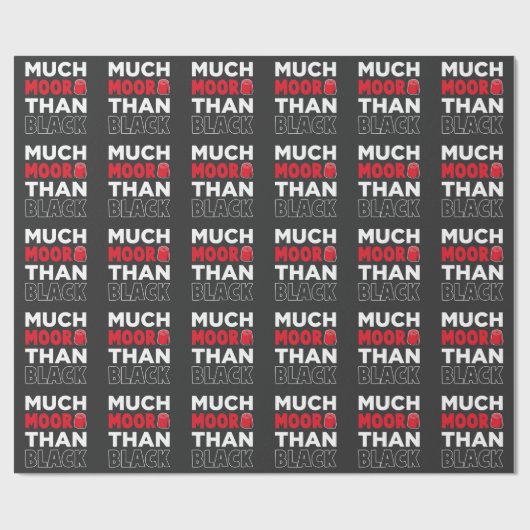 Papier Cadeau Afro-américain mauresque bien plus que noir (Plat)