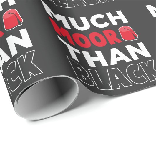 Papier Cadeau Afro-américain mauresque bien plus que noir (Coin rond)