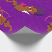 Papier Cadeau afro angel black cupid african cherub valentine (Coin)