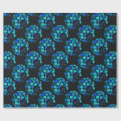 Papier Cadeau Afro Diva Bleu  (Plat)