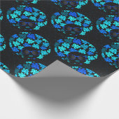 Papier Cadeau Afro Diva Bleu  (Coin)