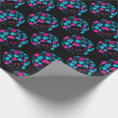 Papier Cadeau Afro Diva Turquoise & Rose Chaud (Coin)