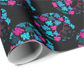 Papier Cadeau Afro Diva Turquoise & Rose Chaud (Coin rond)