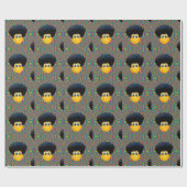 Papier Cadeau afro emojis (Plat)