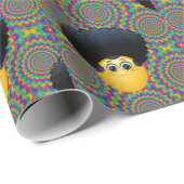 Papier Cadeau afro emojis (Coin rond)