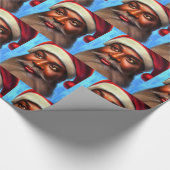 Papier Cadeau Afro, Père Noël, Black Père Noël, Noël, Africain A (Coin)