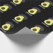 Papier Cadeau Afrocado Amusant Avocado avec Afro Pun Dark BG (Coin)