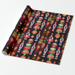 Papier Cadeau Afrocentric Christmas sans couture - 30pouces x 60