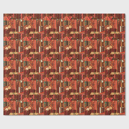 Papier Cadeau Afrocentric Kente (Plat)