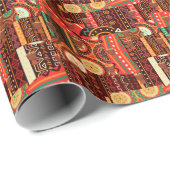 Papier Cadeau Afrocentric Kente (Coin rond)