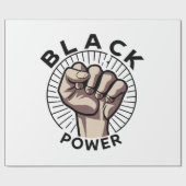 Papier Cadeau Afrocentrique Black Power (Plat)