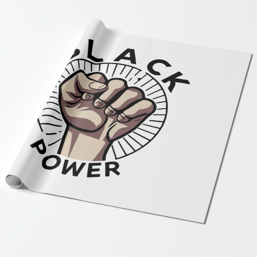 Papier Cadeau Afrocentrique Black Power (Déroulé)