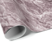 Papier Cadeau Agate de mauve cristallisée | Marbre rose Rose pou (Coin rond)