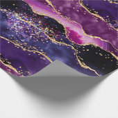 Papier Cadeau Agate des séquences de Parties scintillant violet  (Coin)