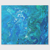 Papier Cadeau Agate folle élégante 2 de dentelle - Aqua bleu (Plat)