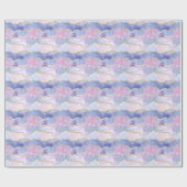 Papier Cadeau Agate Glitter Branché Bleu Rose Violet  (Plat)
