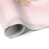 Papier Cadeau Agate Marble Moderne Blue Rose Gold Collection (Coin rond)