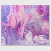 Papier Cadeau Agate marbrée par liquide pourpre (Plat)