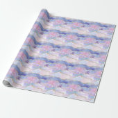 Papier Cadeau Agate Pailleté Bleu Rose Violet Tendance (Déroulé)