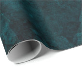 Papier Cadeau Agate sarcelle et or (Coin rond)