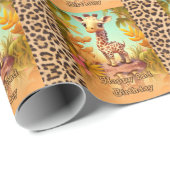 Papier Cadeau âge 2 Anniversaire (Coin rond)