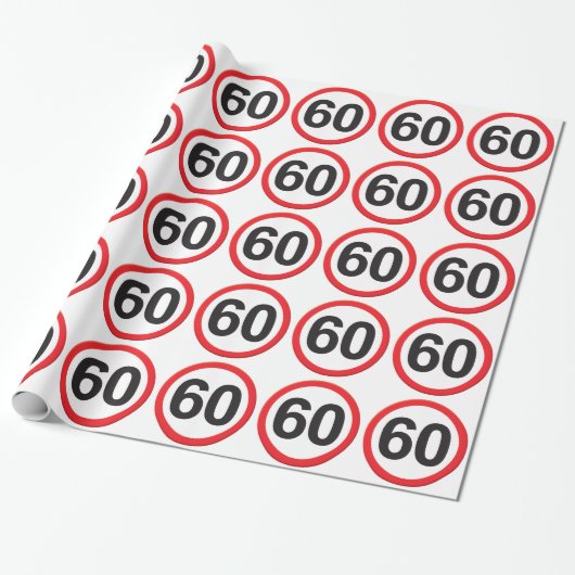 Papier Cadeau Âge 60 (Déroulé)