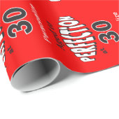 Papier Cadeau Âgé à la perfection à 30 ans | 30e anniversaire (Coin rond)