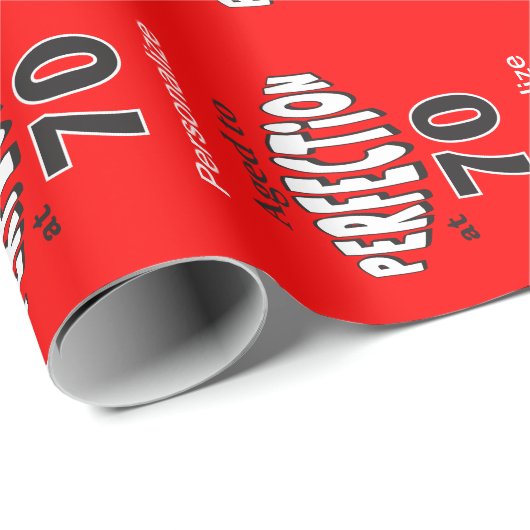 Papier Cadeau Âgé à la perfection à 70 (Coin rond)