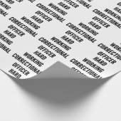 Papier Cadeau Agent correctionnel de travail acharné (Coin)