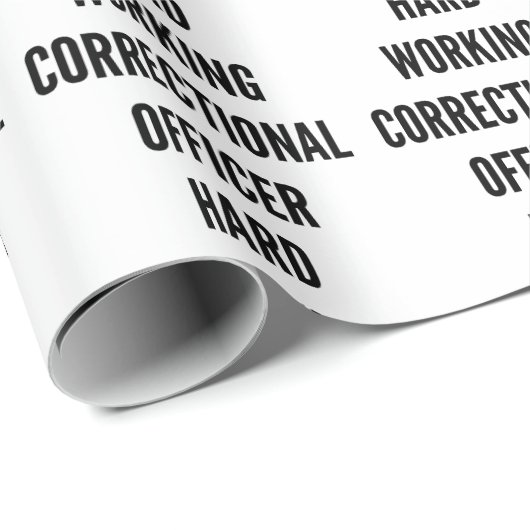 Papier Cadeau Agent correctionnel de travail acharné (Coin rond)