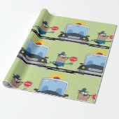 Papier Cadeau Agent de police du dessin (Déroulé)