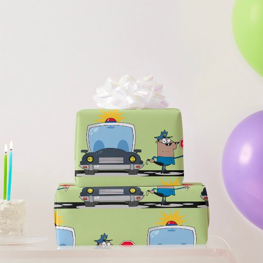 Papier Cadeau Agent de police du dessin