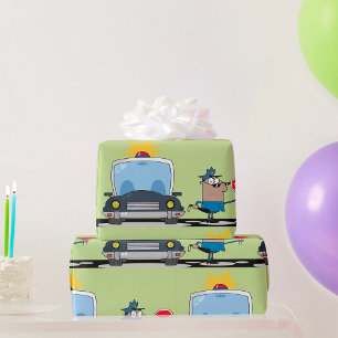 Papier Cadeau Agent de police du dessin