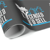 Papier Cadeau Agent immobilier drôle autorisé pour vendre le (Coin rond)