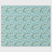 Papier Cadeau Ageratum bleu Houstonianum ou Flower (Plat)